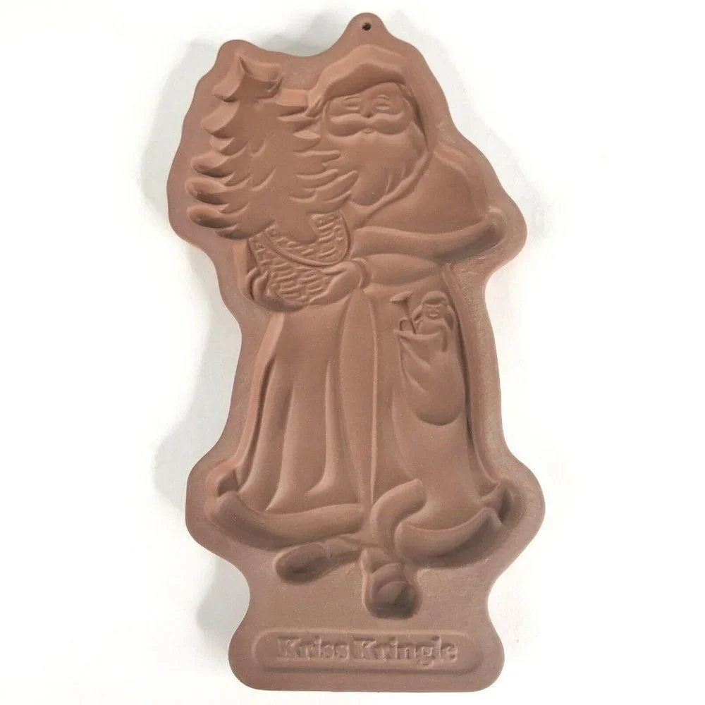 Longaberger Pottery Kriss Kringle Cookie Mold 1991‎